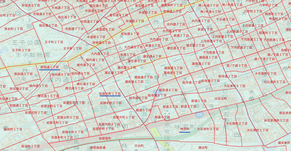 西灘村地図