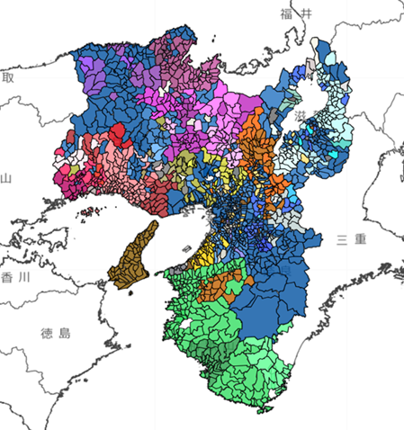 関西藩地図